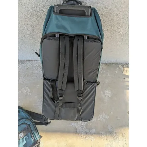 Two Piece Eagle Creek Travel Luggage / Backpack Set Green 24 x 14 - Picture 3 of 10